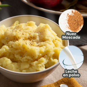 Puré de Papas Instantáneo con Nuez Moscada